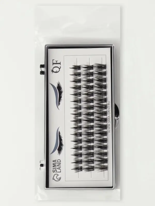 Набор накладных ресниц &laquo;Аниме&raquo;, пучки, 10, 12, 14 мм, чёрные