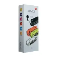 Наушники беспроводные KM12, TWS, вкладыши, Bluetooth 5.0, 30/200 мАч, белые в прозрачном кейсе