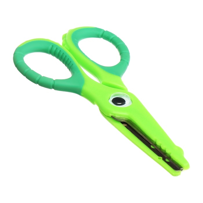 Ножницы 13,5см прорезиненные ручки, закругленные концы лезвий, Крокодил зеленый CALLIGRATA 1058294 Ножницы 13,5см прорезиненные ручки, закругленные концы лезвий, Крокодил зеленый CALLIGRATA 1058294