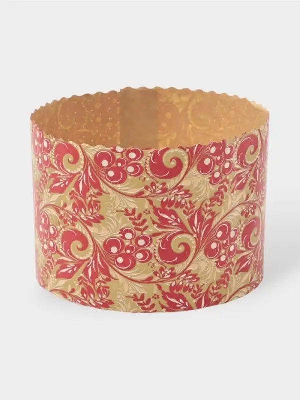 Формы для выпечки кулича бумажные, одноразовые, набор 10 шт., 13.4&times;9.5 см, красные