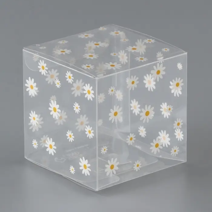 Коробка подарочная пластиковая, упаковка, «Ромашки», 5 х 5 х 5 см Коробка подарочная пластиковая, упаковка, «Ромашки», 5 х 5 х 5 см