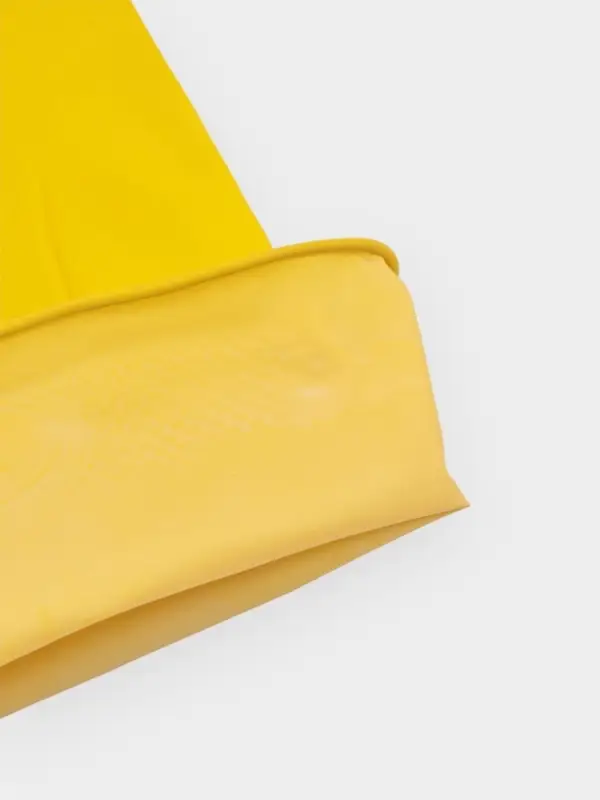 Перчатки хозяйственные Доляна, 2 пары, размер M, ХБ напыление, латексные, жёлтые