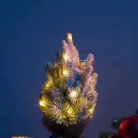 Фигура светодиодная &laquo;Ёлочка в инее&raquo; 33 см, 20 LED, от батареек AG13&times;3, свечение тёплое белое
