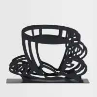Салфетница Доляна &laquo;Кофе&raquo;, 14&times;4&times;10 см, чёрная