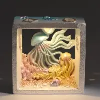 Фигурка светодиодная &laquo;Морской мир&raquo;, декоративная, USB, 4&times;7.6&times;7.8 см