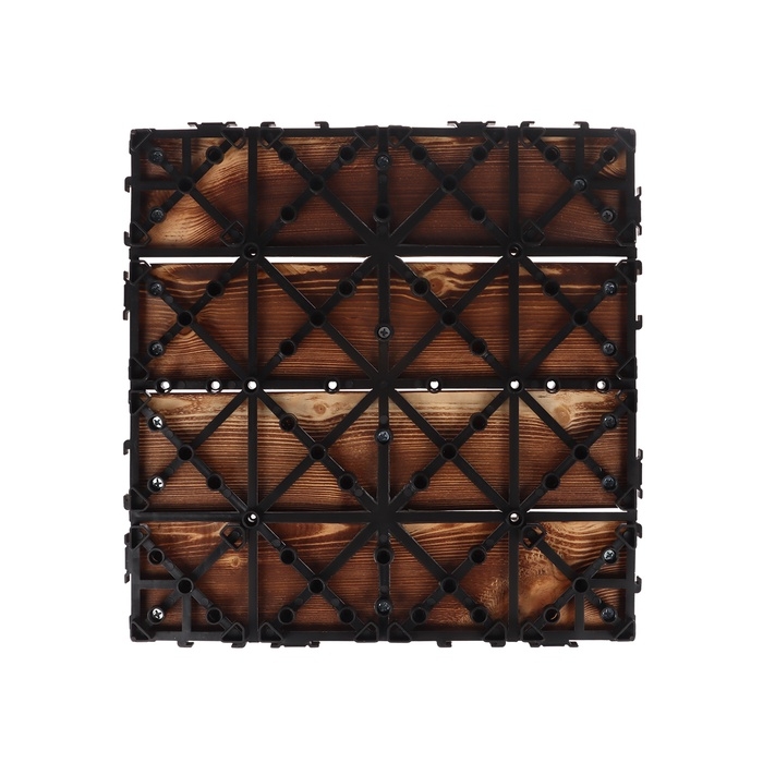 Плитка садовая, тротуарная, набор - 10 шт, дерево, 30 х 30 х 2.5 см Плитка садовая, тротуарная, набор - 10 шт, дерево, 30 х 30 х 2.5 см