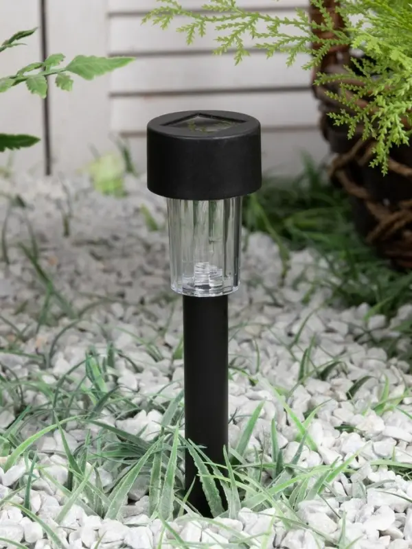 Садовый светильник &laquo;Цилиндр&raquo;, уличный, на солнечной батарее, 4.5&times;30&times;4.5 см, 1 LED, свечение белое