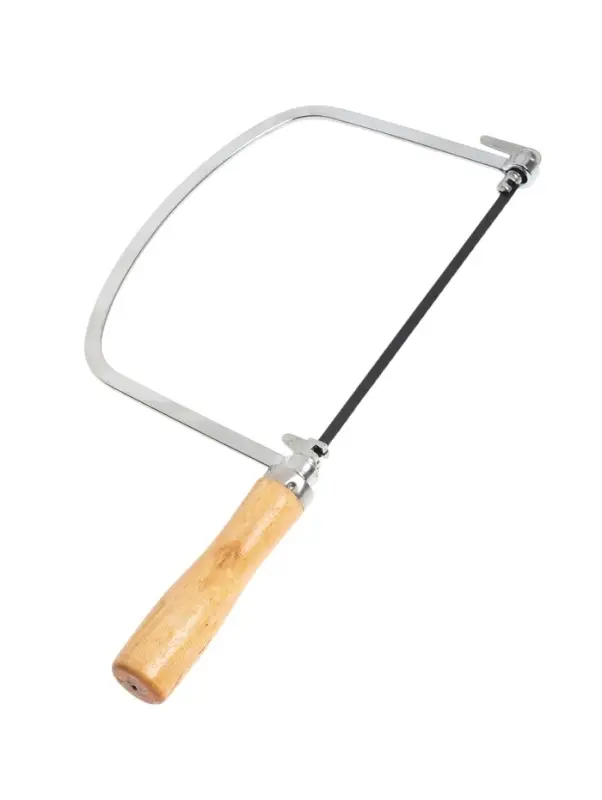 Лобзик ручной ТУНДРА, деревянная рукоятка, в комплекте пилки, 130 мм