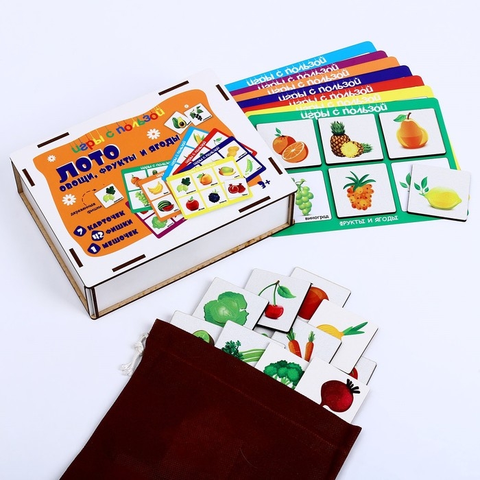 Игра настольная лото «Овощи и фрукты» Игра настольная лото «Овощи и фрукты»