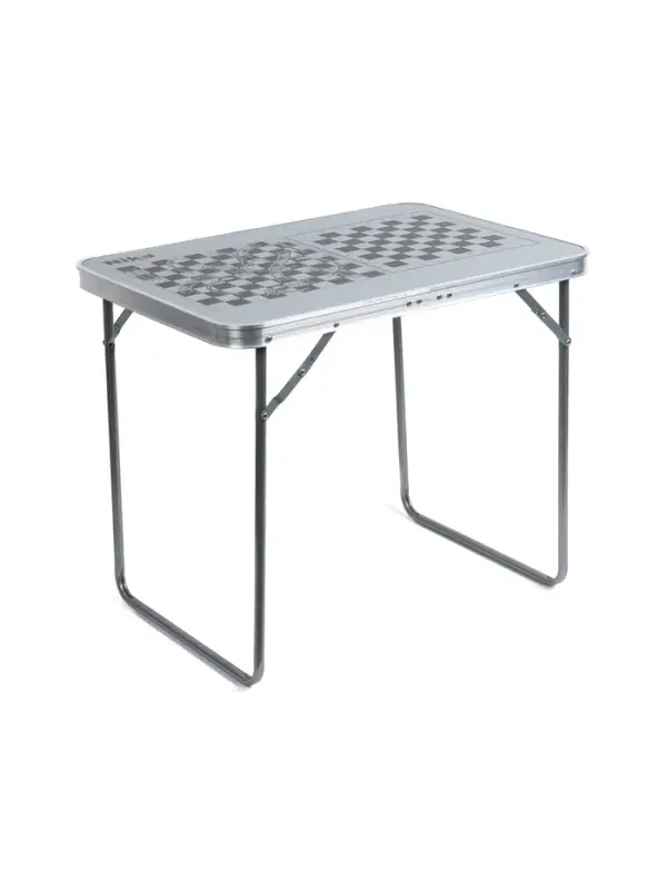Стол туристический складной, 70&times;50&times;60 см, пластик, цвет металлик с принтом шахматная доска