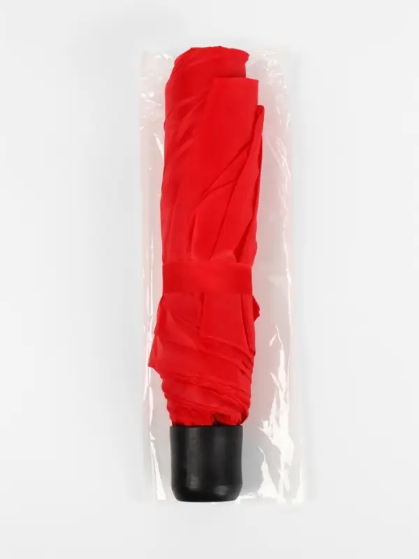 Зонт механический &laquo;Однотонный&raquo;, 3 сложения, 8 спиц, R=48/55 см, d=96 см, красный