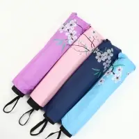 Зонт механический &laquo;Сакура&raquo;, эпонж, 4 сложения, 8 спиц, R=52/60 см, d=104 см, МИКС