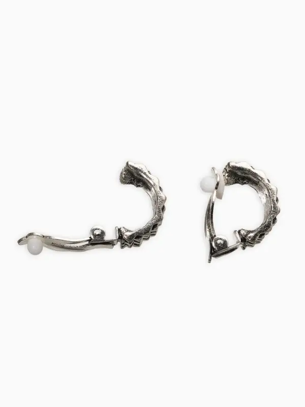 Клипсы Клипсы "Винтаж" плетение, цвет чернёное серебро