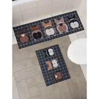 Коврики для дома Доляна &laquo;Корги&raquo;, 2 шт., 40&times;60, 45&times;120 см