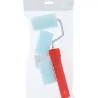 Валик ЛОМ, поролон, 65 мм, рукоятка d=6 мм, D=16 мм, 2 запасных шубки