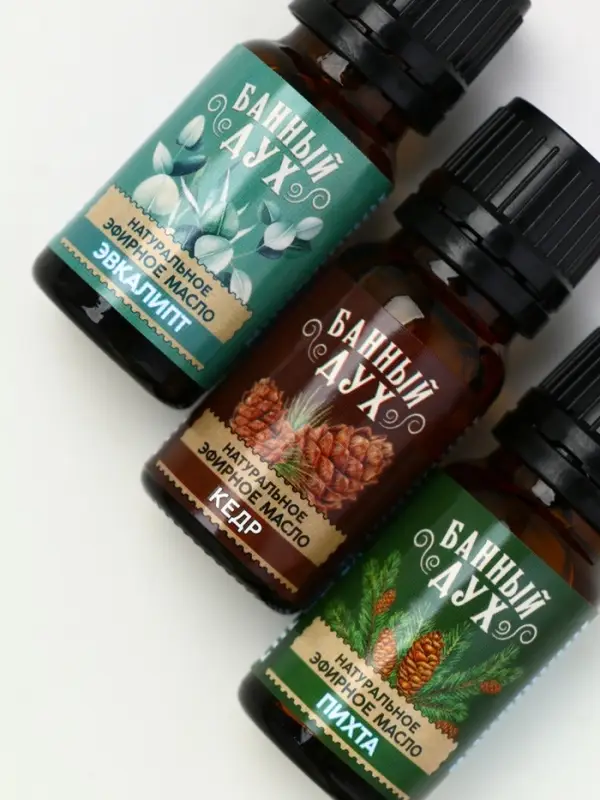 Эфирное масло, набор 3 шт х 10 мл, Банный Дух