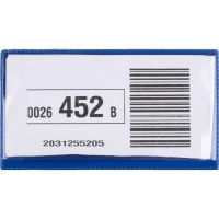 Карман для маркировки магнитный синий 113x53 мм горизонатльный (10шт/уп)