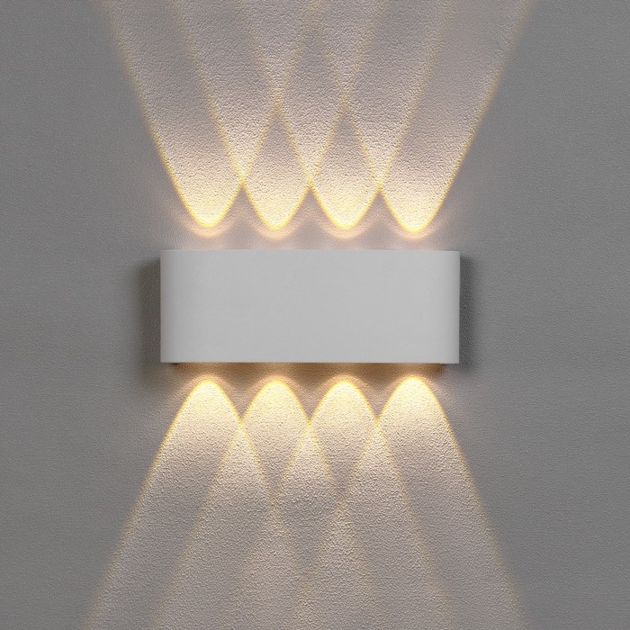 Светильник фасадный «Полусфера», FSD-067, 8 Вт, 3000К, 4 луча, IP65, 220 В, пластик, белый 1008421 Светильник фасадный «Полусфера», FSD-067, 8 Вт, 3000К, 4 луча, IP65, 220 В, пластик, белый 1008421