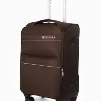 Чемодан на колёсах TEXTURA, кодовый замок, с увеличением, 36&times;25&times;58 см, 20", коричневый