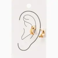 Серьга кафф &laquo;Сердце. Сияние&raquo;, белая в золоте