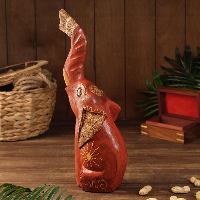 Сувенир Сувенир "Слон красный" дерево 7х11х40 см