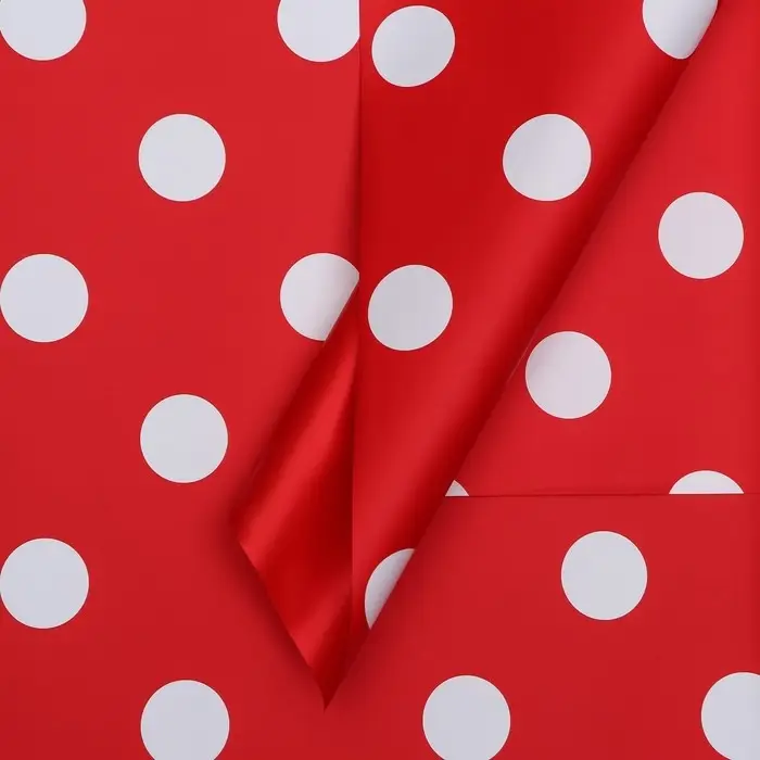 Пленка двухсторонняя «Горох крупный», 58×58 см, красный Пленка двухсторонняя «Горох крупный», 58×58 см, красный