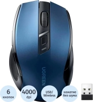 Мышь компьютерная UGREEN беспроводная MU006 (15064) Ergonomic 2.4G 4000DPI