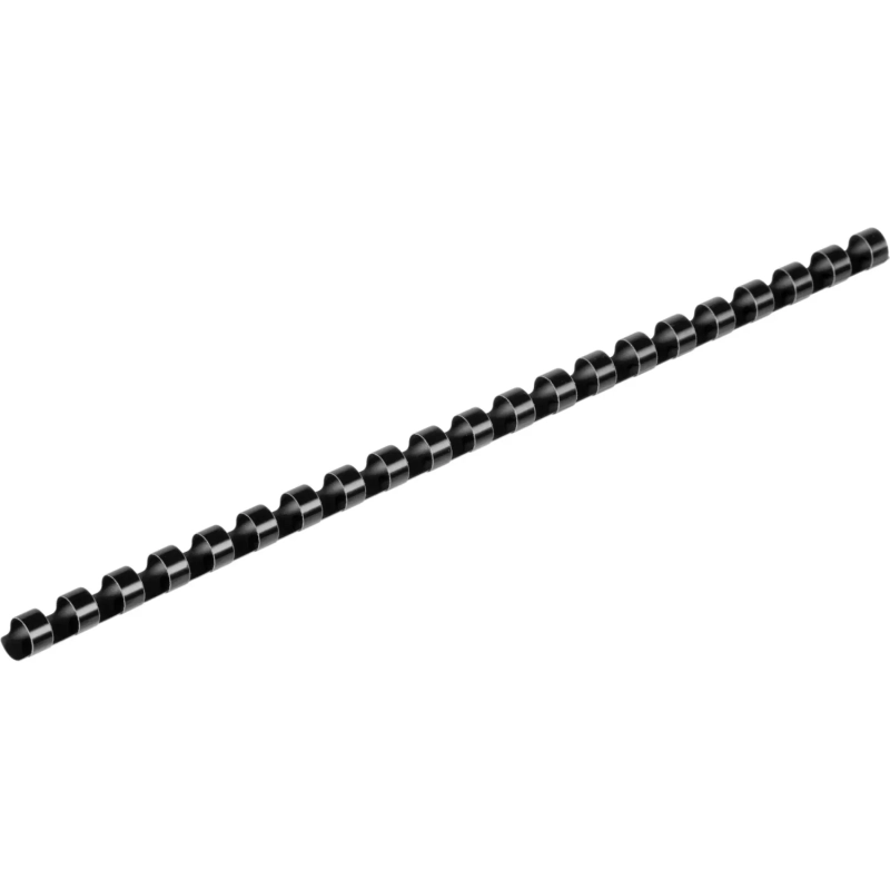 Пружины для переплета пластиковые 21 кольцо, 10 мм, (черные), 100 шт./уп