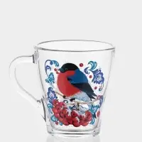 Кружка для чая 250мл. арт.1649-Д "Снегири на рябине" Кружка  250мл.