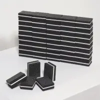 Баф наждачный для ногтей, набор 50 шт., двухсторонний, 3.5&times;2.5 см, чёрный