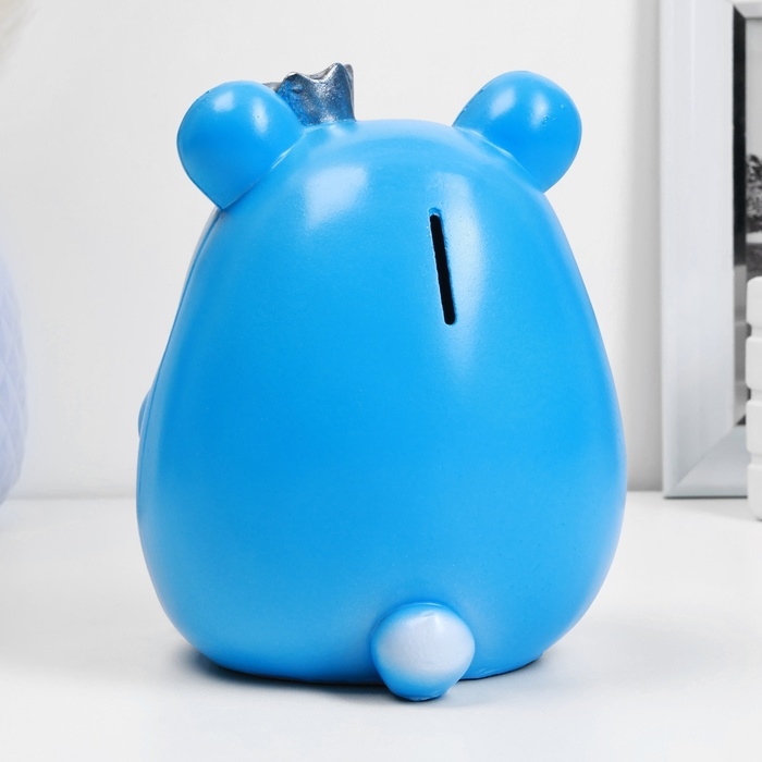 Копилка Копилка "Медведь с короной" голубая, 17см
