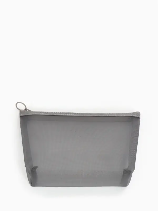 Косметичка дор Сетка 17*6,5*13,5, отд на молнии, серый Косметичка дор Сетка 17*6,5*13,5, отд на молнии, серый