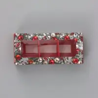 Коробка подарочная для 3 конфет &laquo;Ёлочные шары&raquo;, 13.3&times;3.3&times;5.8 см