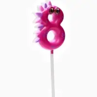 Свеча для торта цифра 8 «Зверюшки», 5 см Свеча для торта цифра 8 «Зверюшки», 5 см