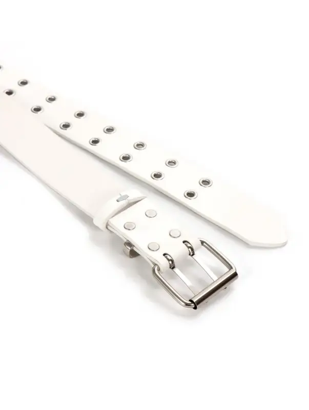 Ремень женский, 3.5&times;105 см, с люверсами, пряжка металл, белый