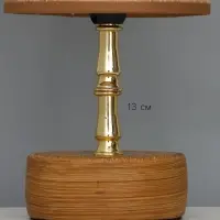 Лампа настольная RISALUX &laquo;Лира&raquo;, E14, 40 Вт, коричнево-золотистая, 13&times;13&times;27 см