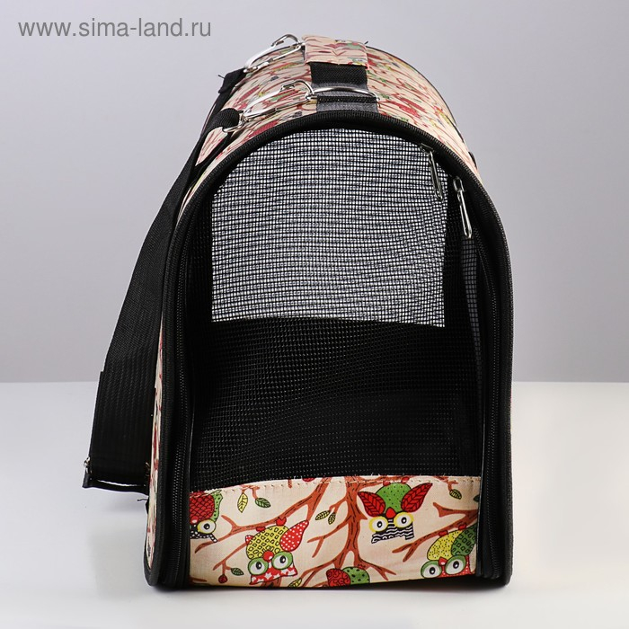 Сумка - переноска для животных  Сумка - переноска для животных "Совы", размер L, 53 х 21 х 29 см