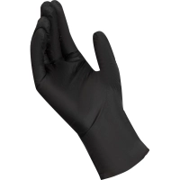 Перчатки нитрил. о/р, н/о, н/с FOXY-GLOVES (М) черный уп/2шт