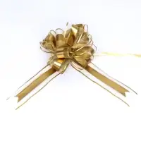 Подарочный бант - шар №6.5, золото, для упаковки подарков