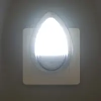 Ночник RISALUX &laquo;Светлячок&raquo; с датчиком освещения, 3 LEDх1 Вт, 10 см, 220 В, серебряный