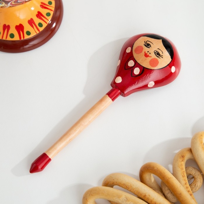 Ложка полубаская «Матрёшка», 19×6 см, микс Ложка полубаская «Матрёшка», 19×6 см, микс