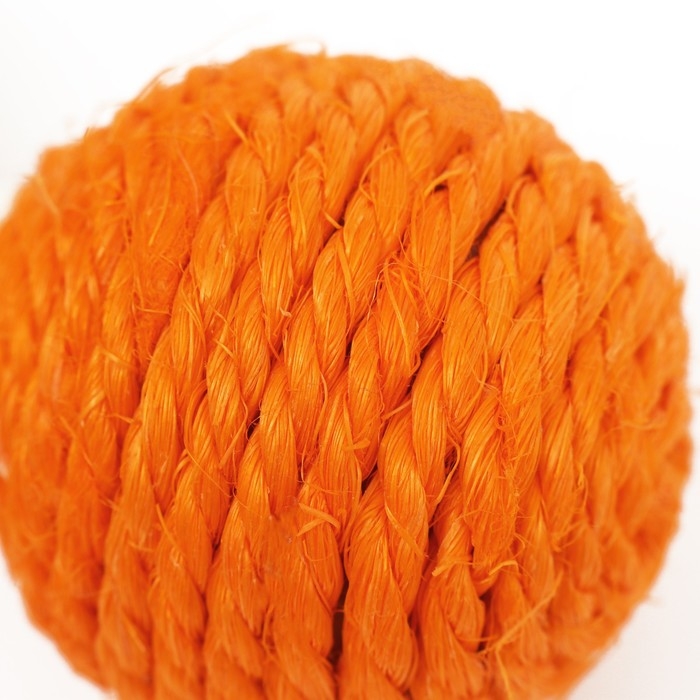 Гантель-погремушка сизалевая, 11,5 см, оранжевая Гантель-погремушка сизалевая, 11,5 см, оранжевая