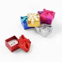 Набор коробочек подарочных 6 шт. под кольцо "Звёзды" перелив, 5*5, цвет МИКС (1249694)