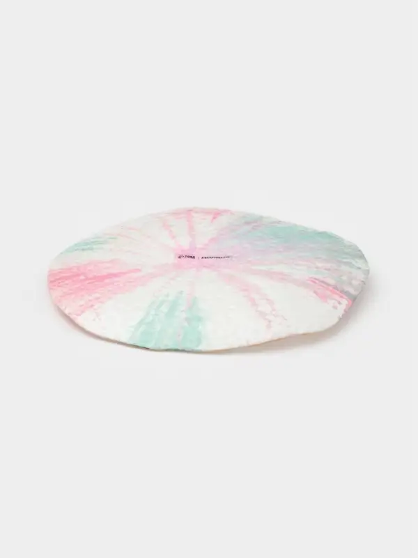 Тарелка Доляна Magro, d=24 см, стекло, бирюзово-розовая