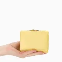 Кошелёк женский на кнопке, 10.5&times;3&times;8.5 см, однотонный, жёлтый