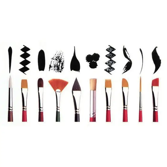 Набор кистей для рисования, белка, 3 штуки: №: 1, 3, 5, Calligrata, круглые, деревянная ручка, в пакете