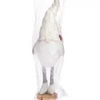 Фигура &laquo;Гном в белом&raquo; 55 см, текстиль, 1 LED, от батареек AG13&times;3, свечение тёплое белое