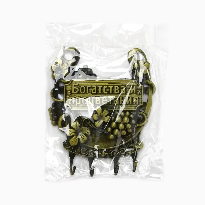 Ключница настенная подкова &laquo;Богатства и процветания&raquo;, 10.5&times;12 см