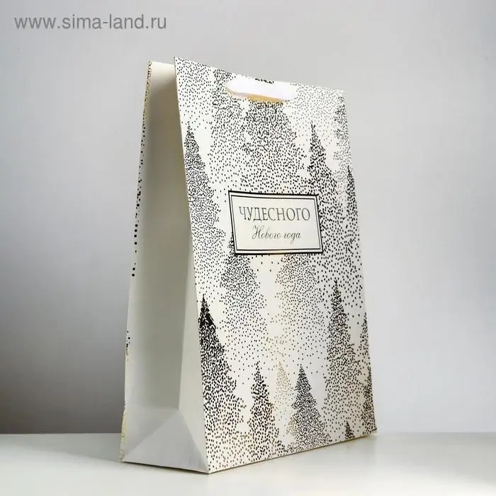 Пакет подарочный новогодний ламинированный «Чудесного праздника», L 31 х 40 х 11.5 см