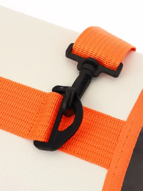 Сумка - переноска каркасная &laquo;Кошачий вид&raquo;, 41&times;27&times;25 см, белая, оранжевая